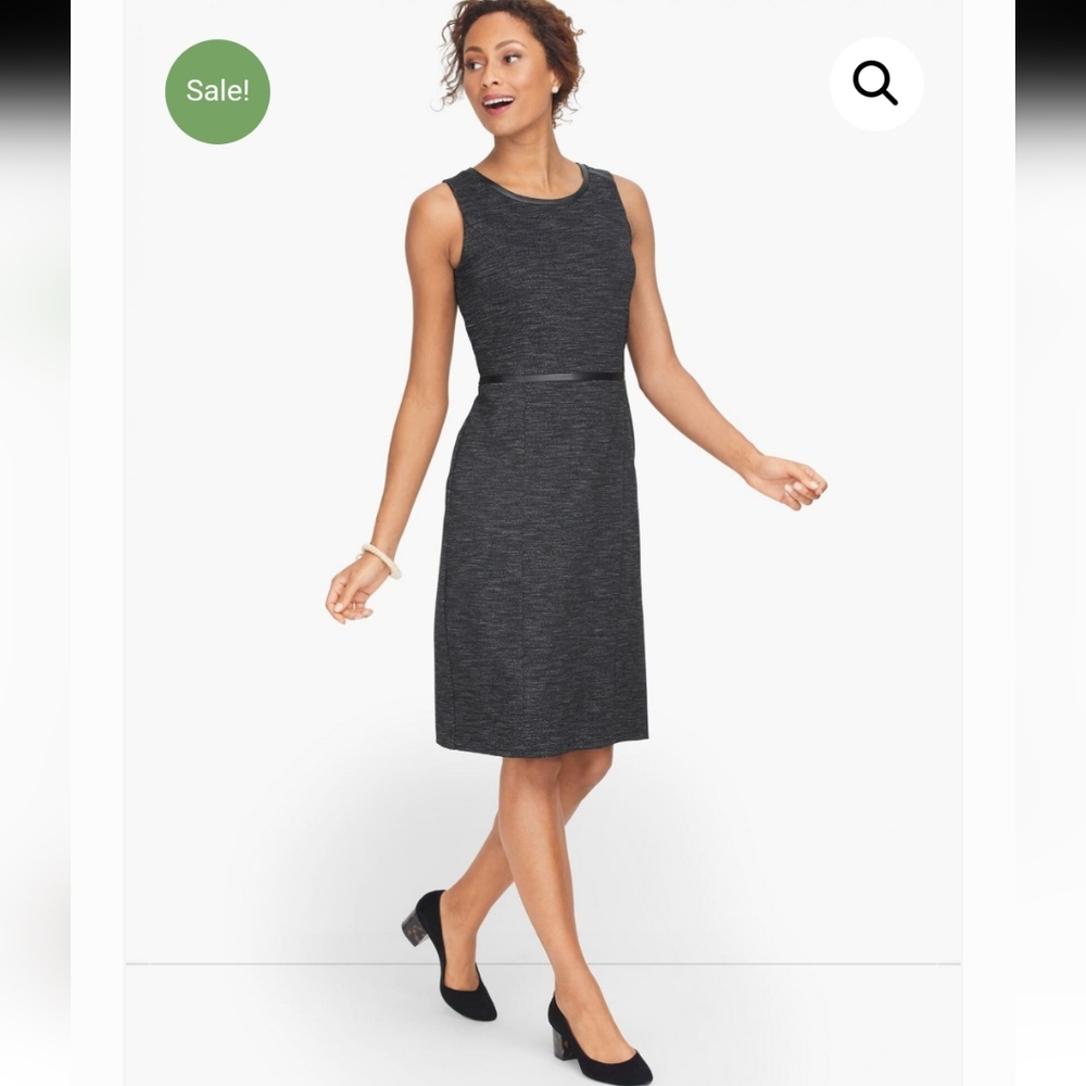 Talbots Italian Luxe Knit Herringbone Sheath Dress Size 2